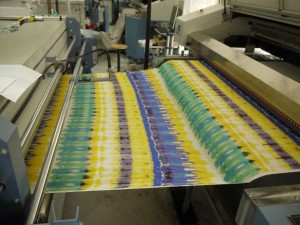 Digitally printed silk fabric