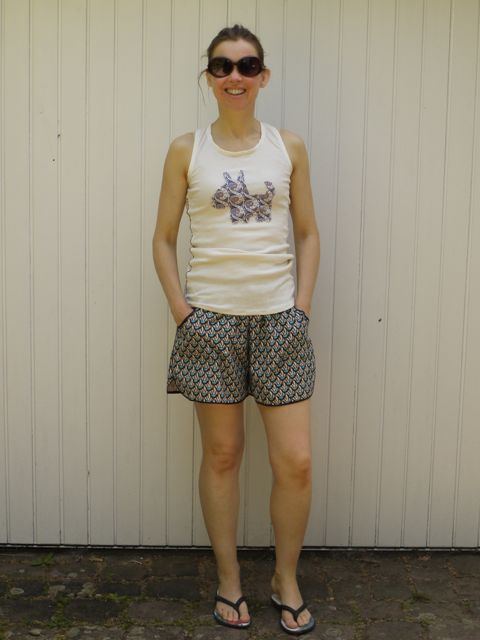 Made With Moxie Prefontaine Shorts in Liberty print cotton.