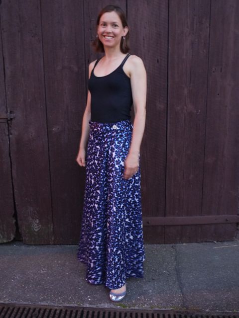 2014 Maxi Miette skirt by Tilly and the Buttons in silk/cotton mix without waist tie.